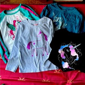 Girls 5T unicorn shirts